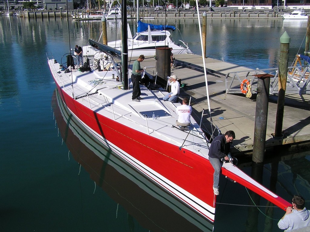 Deck view of Pendragon VI - Laurie Davidson 69 - Pendragon VI, newly launched at Viaduct Basin © Nigel Price